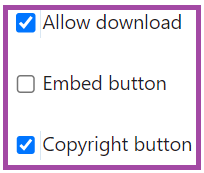 Screenshot of the display of the actions that can be taken related to an H5P activity (highlighted).