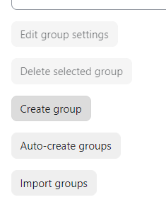 Create group option selected.