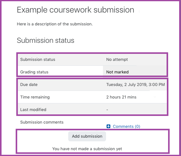 Screenshot of assignment submission.