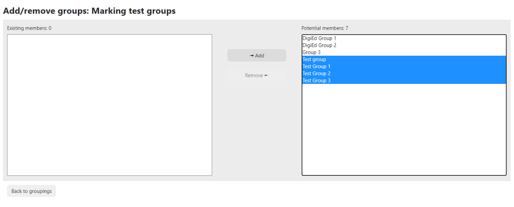 Add groupings