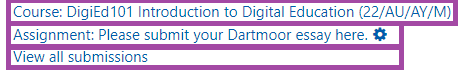 Screenshot of the display of the top-left corner buttons (highlighted) within a grading page of student submission.