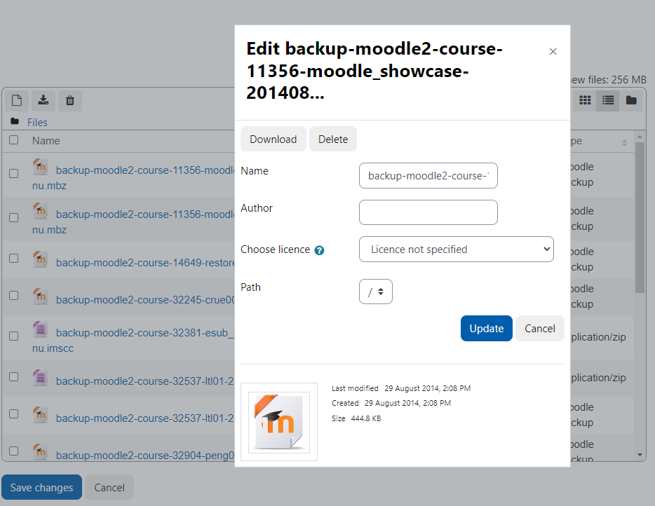 Backing up Moodle courses – Digital Education Help