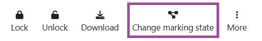 Screenshot of the ‘Change marking state’ button (highlighted).