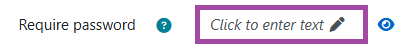 Screenshot of the password setting (highlighted) within User overrides.