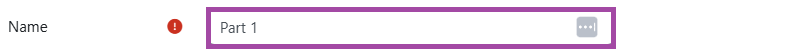 Screenshot of the ‘Name’ setting (highlighted) within a Question bank (category creation).