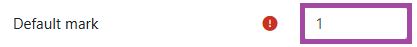 Screenshot of the default mark setting (highlighted).