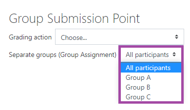 group assignment in moodle