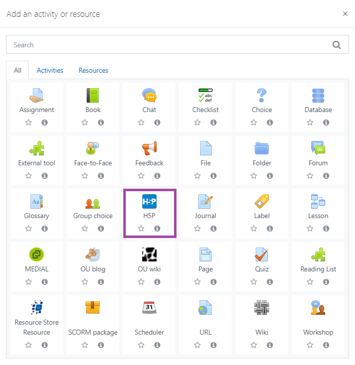How to add an H5P object to a Moodle course – Digital Education Help
