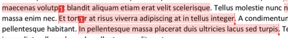 highlighted text that matches existing text