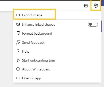 Select ‘Export image’ option.