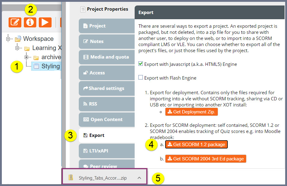 Adding a Xerte SCORM package to Moodle