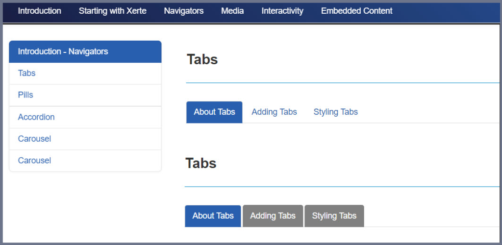 A screenshot of tabs