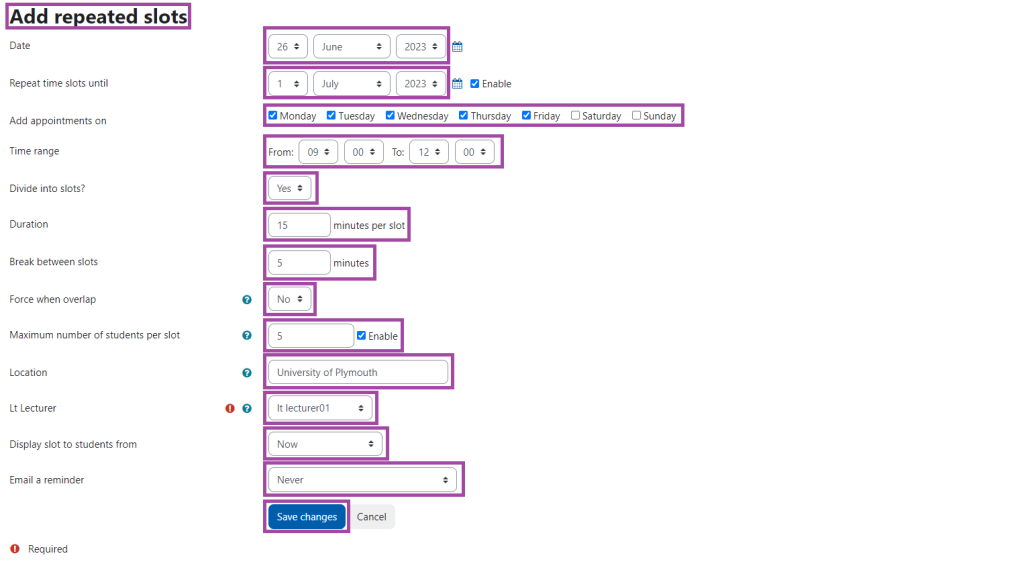 How to add a Scheduler activity to your Moodle course – Digital ...