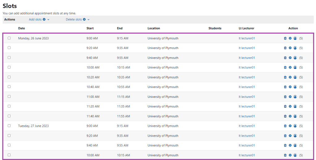 How to add a Scheduler activity to your Moodle course – Digital ...