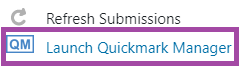 Screenshot of the ‘Launch Quickmark Manager’ button (highlighted).