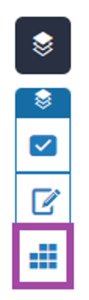 Screenshot of the blue squares icon (highlighted) in Turnitin.