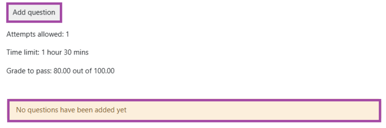 How to create a formative quiz in Moodle that uses pass/fail marking ...