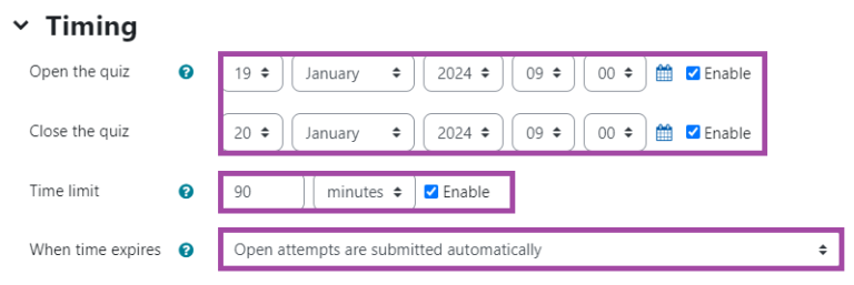 How to create a formative quiz in Moodle that uses pass/fail marking ...