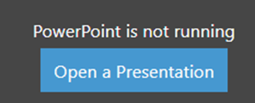 Screen shot of ‘open a presentation’